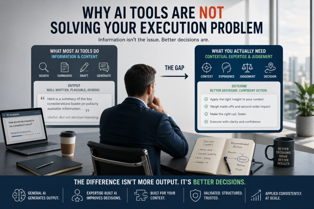 WHY AI TOOLS ARE NOT SOLVING YOUR EXECUTION PROBLEM